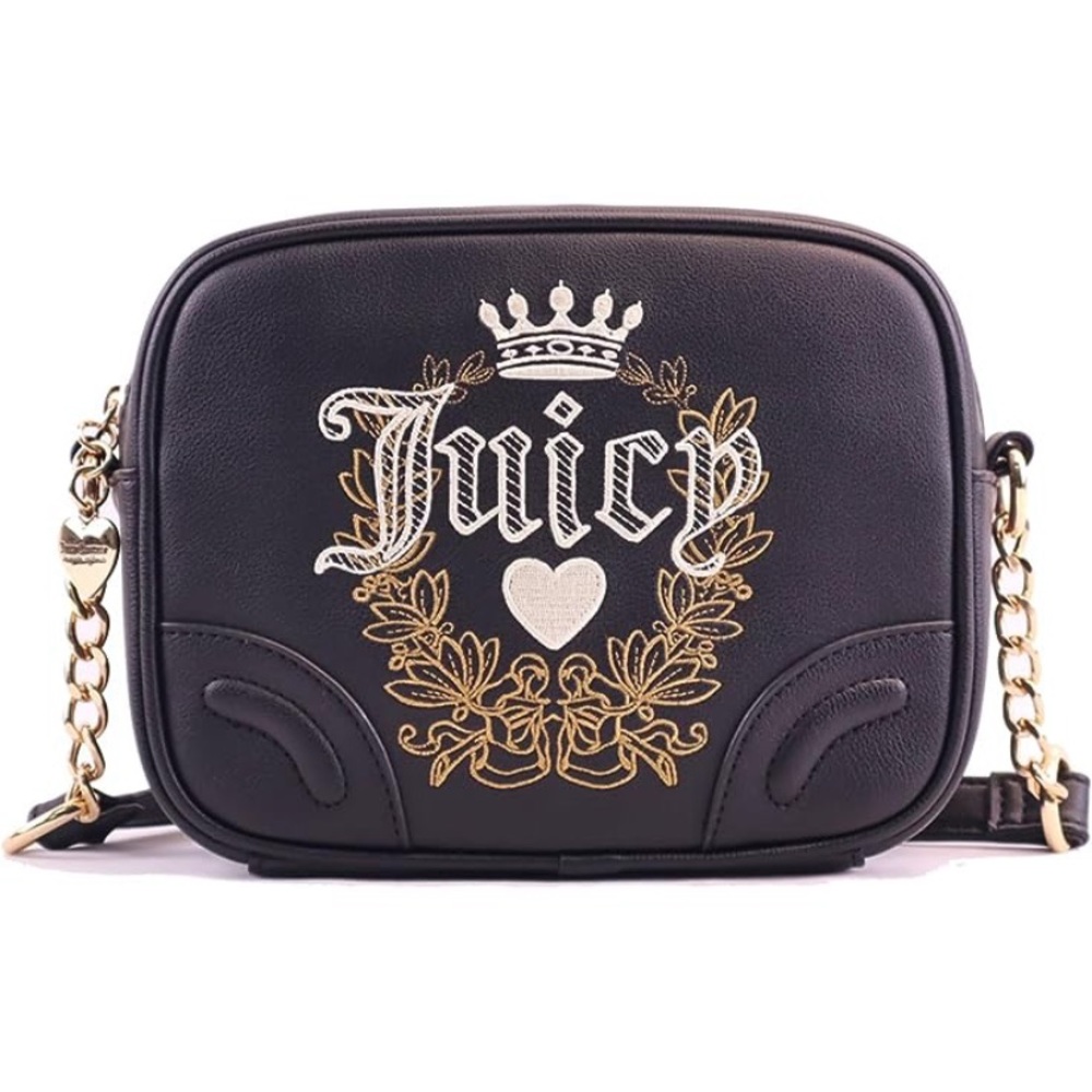 NWT! 🌟 Juicy Couture Black Heritage Crossbody Bag Purse